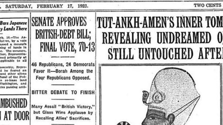 Descoberta da tumba de Tutancâmon repercutiu fortemente nos EUA  - The New York Times - The New York Times