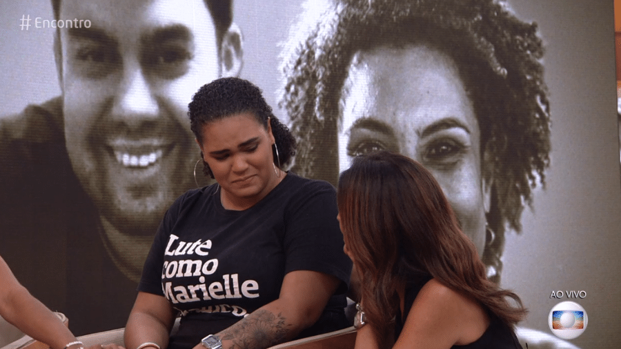 Filha de Marielle Franco, Luyara, no "Encontro com Fátima Bernardes" - Reprodução/Globo