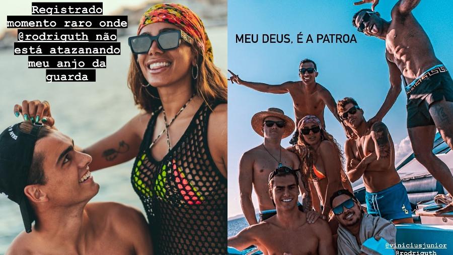 Anitta compartilhou fotos de passeio de barco ao lado de amigos - Reprodução/Instagram