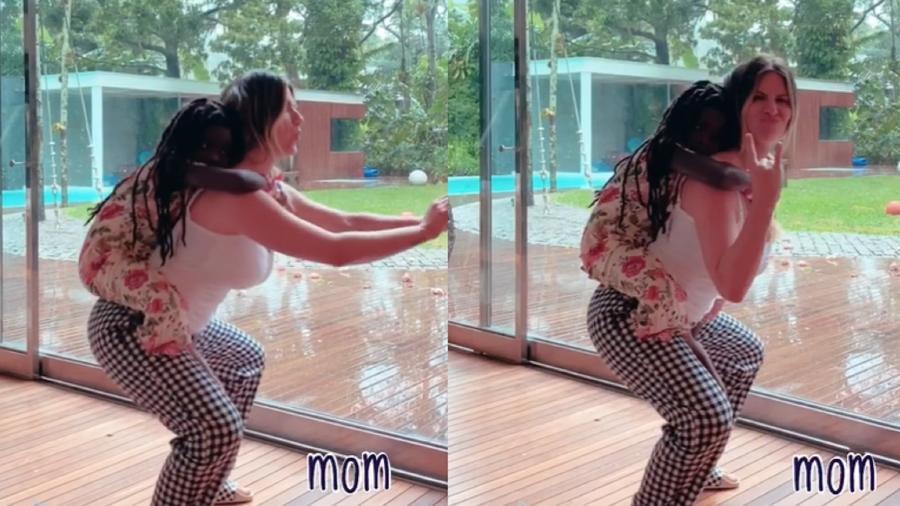 Giovanna Ewbank mostra exercício em casa ao lado da filha - Reprodução/Instagram