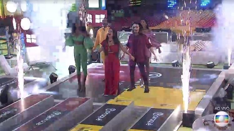 BBB 21: Brothers falam bordão dos Power Rangers na festa do top 5 - Reproduçãp/ Globoplay - Reproduçãp/ Globoplay