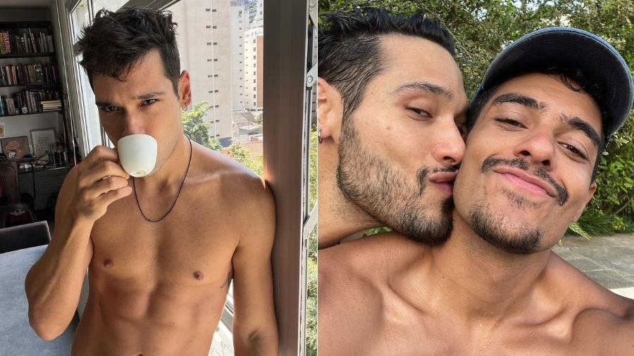 Namorados,  Bruno Fagundes e Igor Fernandez atuam juntos em "Cara e Coragem", novela das 7 da TV Globo - Reprodução/Instagram