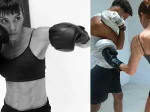 Alice Wegmann impressiona fãs com ensaio lutando boxe: 'Lutadora linda'