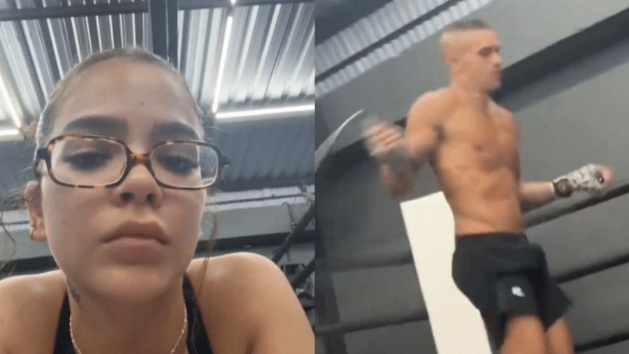 Mel Maia reclama de treino ao lado de suposto namorado