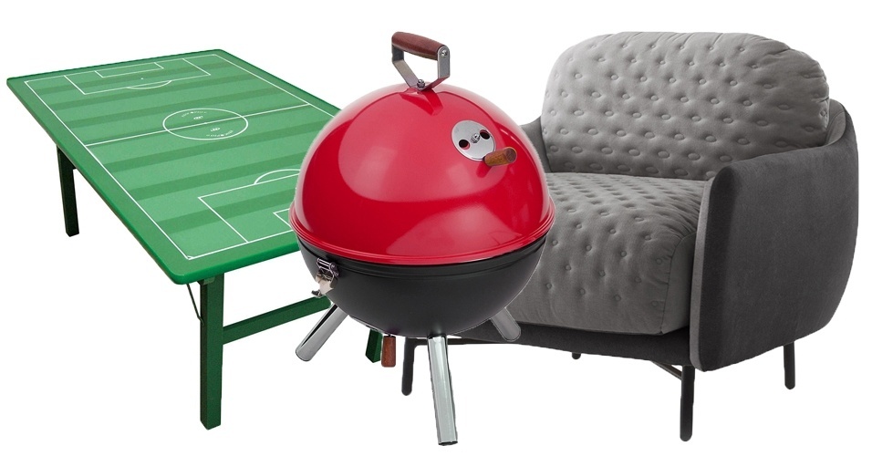 Chegou o Dia dos Pais e se você não aguenta mais presenteá-lo com meias e cuecas, o UOL Casa e Decoração oferece soluções de lazer e trabalho (daqueles que, na verdade, são hobbies) como itens para churrasco, eletrodomésticos que vão ajudá-lo a cozinhar melhor e propiciar uma cervejinha gelada, ferramentas, além de móveis e objetos para melhorar a forma física, relaxar, colecionar e descansar - Divulgação/ Montagem UOL