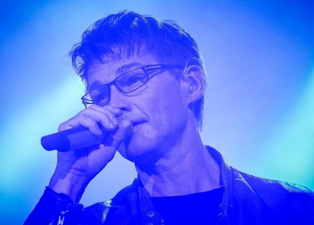 14.out.2015 - Grupo norueguês A-ha em apresentação na noite dessa quarta-feira no Espaço das Américas, na Barra Funda, em São Paulo - AgNews