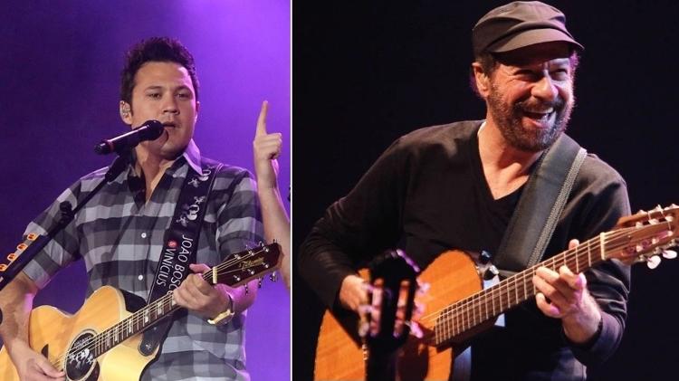 João Bosco (e Vinicius) de um lado, João Bosco (do "Papel Marchê") de outro - Divulgação - Divulgação