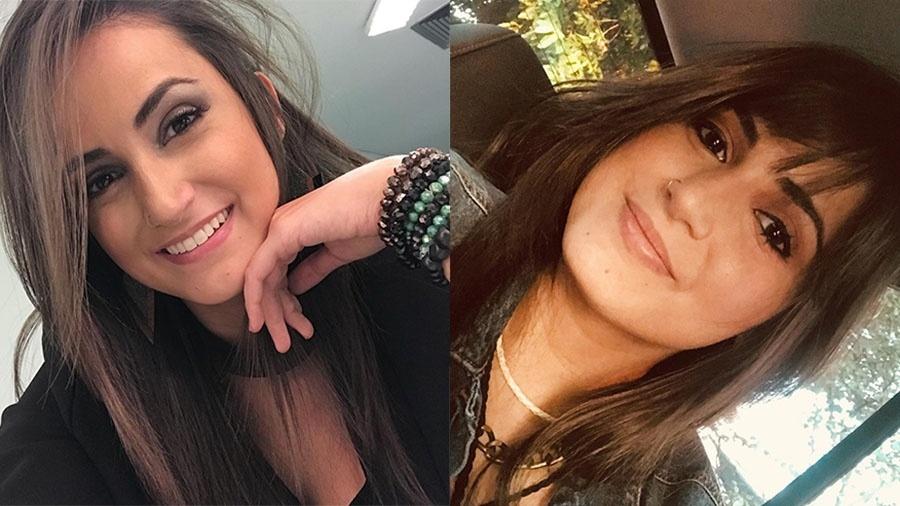 Antes e depois de Mari Palma, que adotou uma franjinha - Reprodução/Instagram