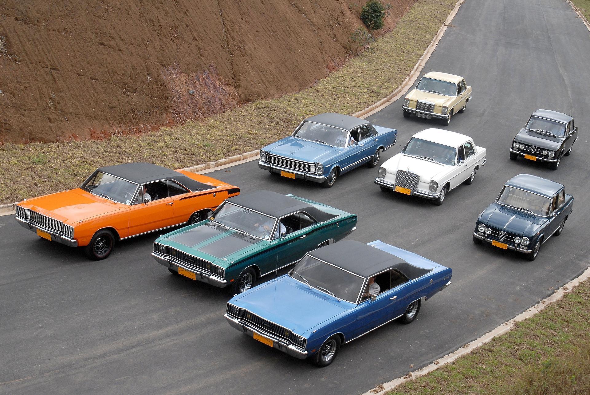 Comparativo de carros americanos e europeus anos 70 - Claudio Larangeira/Acervo