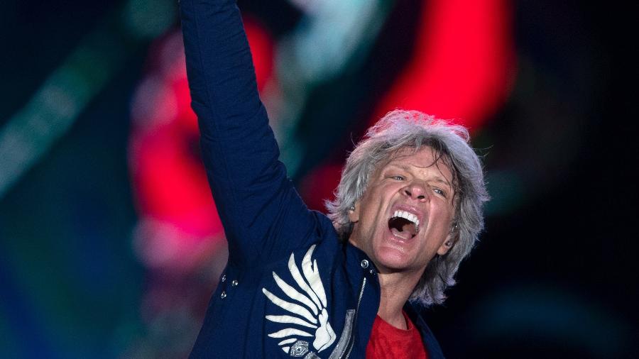 Jon Bon Jovi durante apresentação no Rock in Rio 2019 - Mauro Pimentel/AFP