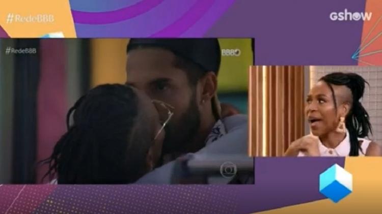  Karol assiste ao beijo em Bil após sair do 'BBB 21'; os dois não são 'amigos' no Instagram - Reprodução/Globoplay - Reprodução/Globoplay