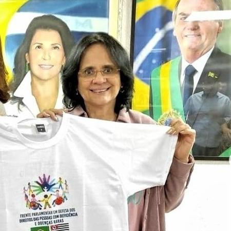 A ministra Damares Alves visitou o gabinete da deputada estadual Valeria Bolsonaro (PSL-SP) na Alesp (Assembleia Legislativa de SP), na segunda (14) - Reprodução/Instagram
