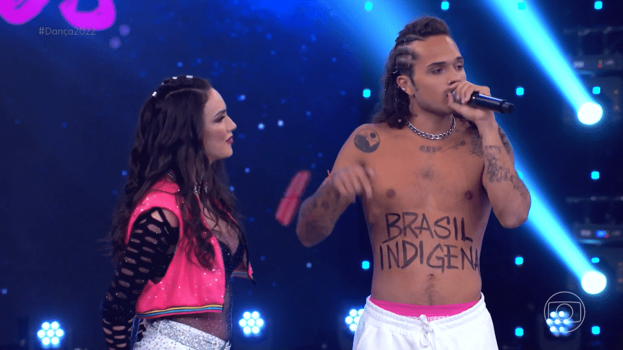 Vitão defende causa indígena na "Dança dos Famosos" - TV Globo/Reprodução