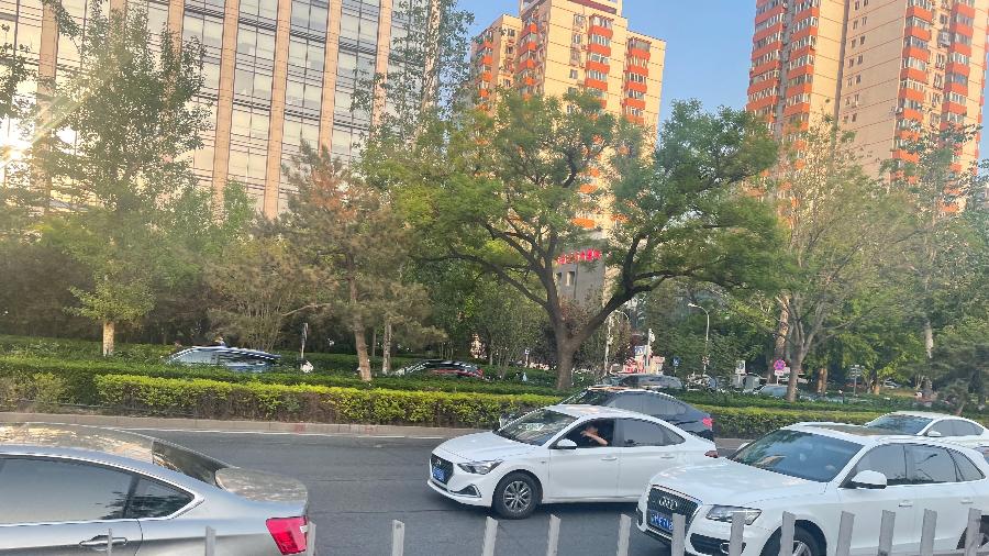 Vista do trânsito em Pequim, na China