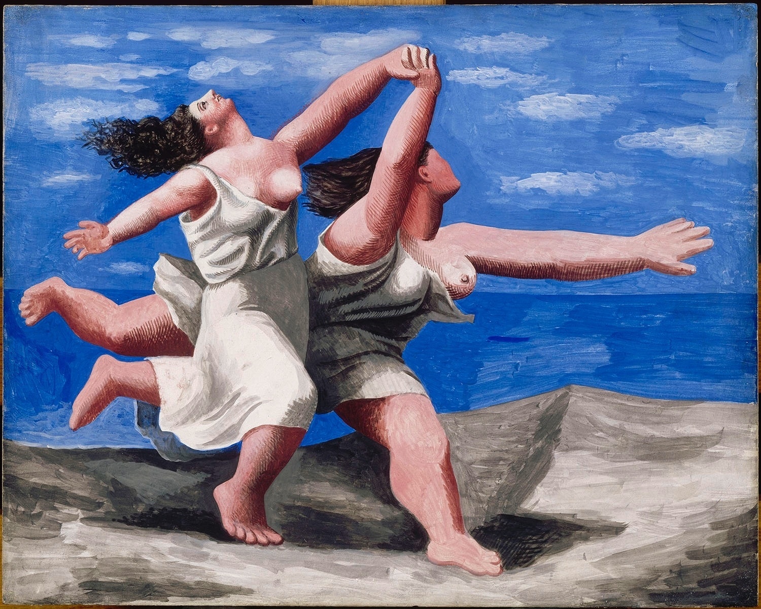 Deux femmes courant sur la plage (La course), Dinard, verão 1922, Pablo Picasso. Musée national Picasso-Paris - RMN-Grand Palais (Musée national Picasso-Paris) / Berizzi Jean-Gilles  © Succession Picasso, 2015 © Succession Pablo Picasso / AUTVIS, Brasil, 2016