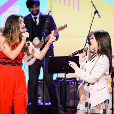 Inglid Guimarães e Larissa Manoela divulgam filme no "Conversa com Bial" - Divulgação/TV Globo  - Divulgação/TV Globo 