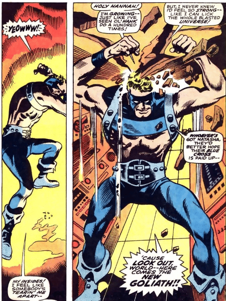 Capa de "Vingadores #63" com o Gavião Arqueiro assumindo a identidade de Golias - Reprodução - Reprodução