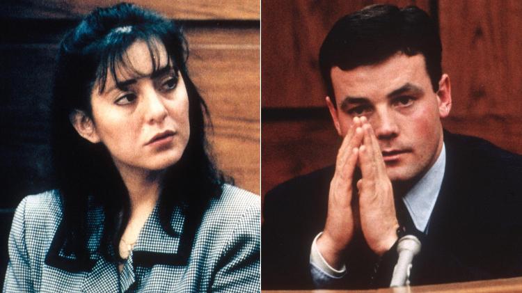 John Bobbit e Lorena, durante o julgamento do caso - Reprodução - Reprodução