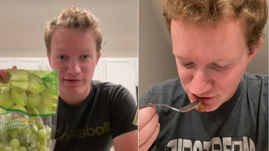 Ben Sutter está experimentado alimentos pela primeira vez aos 24 anos Ben Sutter está experimentado alimentos pela primeira vez aos 24 anos