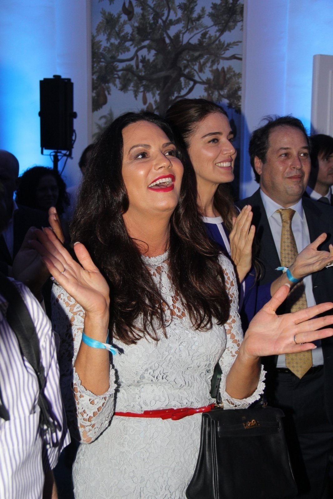 27.out.2015 - Luiza Brunet durante lançamento do CD e DVD "Primeira Fila", de Roberto Carlos - AgNews