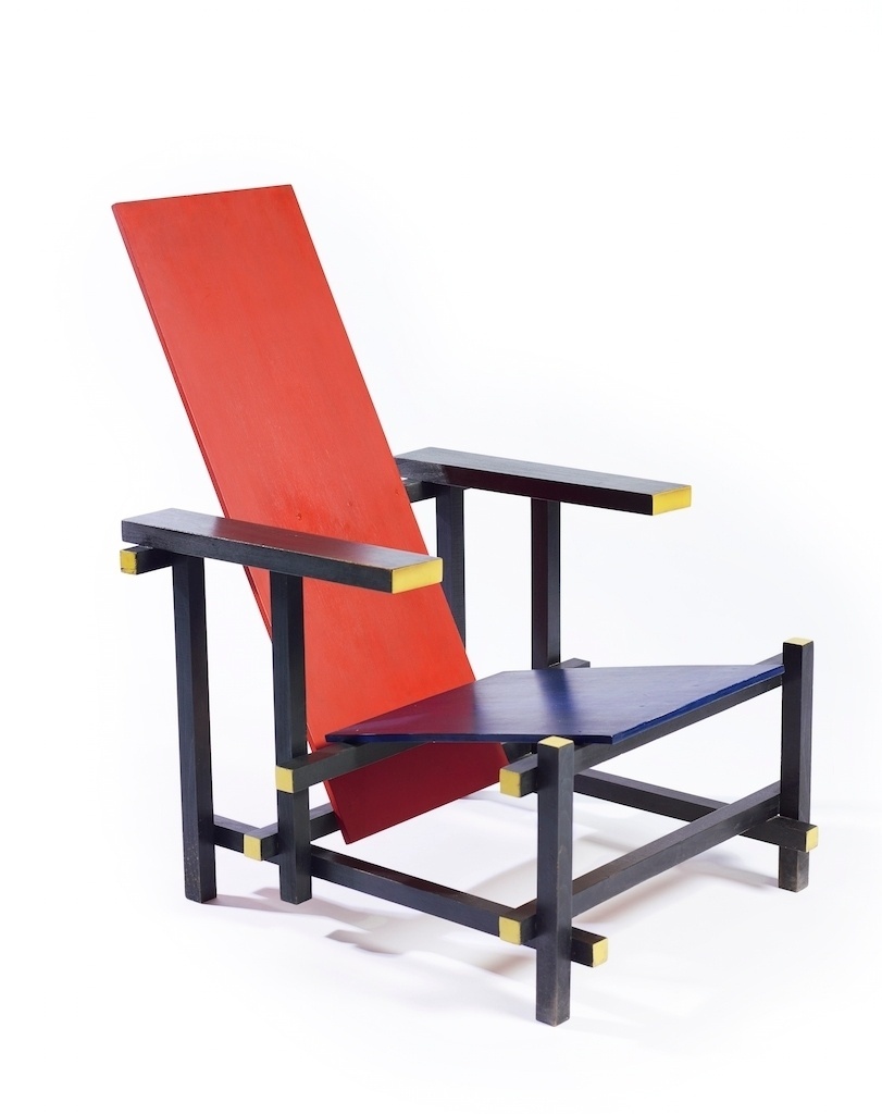Gerrit Rietveld, Cadeira Vermelha Azul (1917 - 1923) - Gemeentemuseum, Den Haag, Holanda