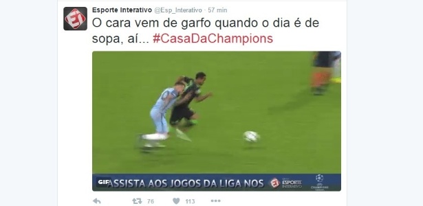 Esporte Interativo usa a hashtag #ACasadaChampions - Reprodução