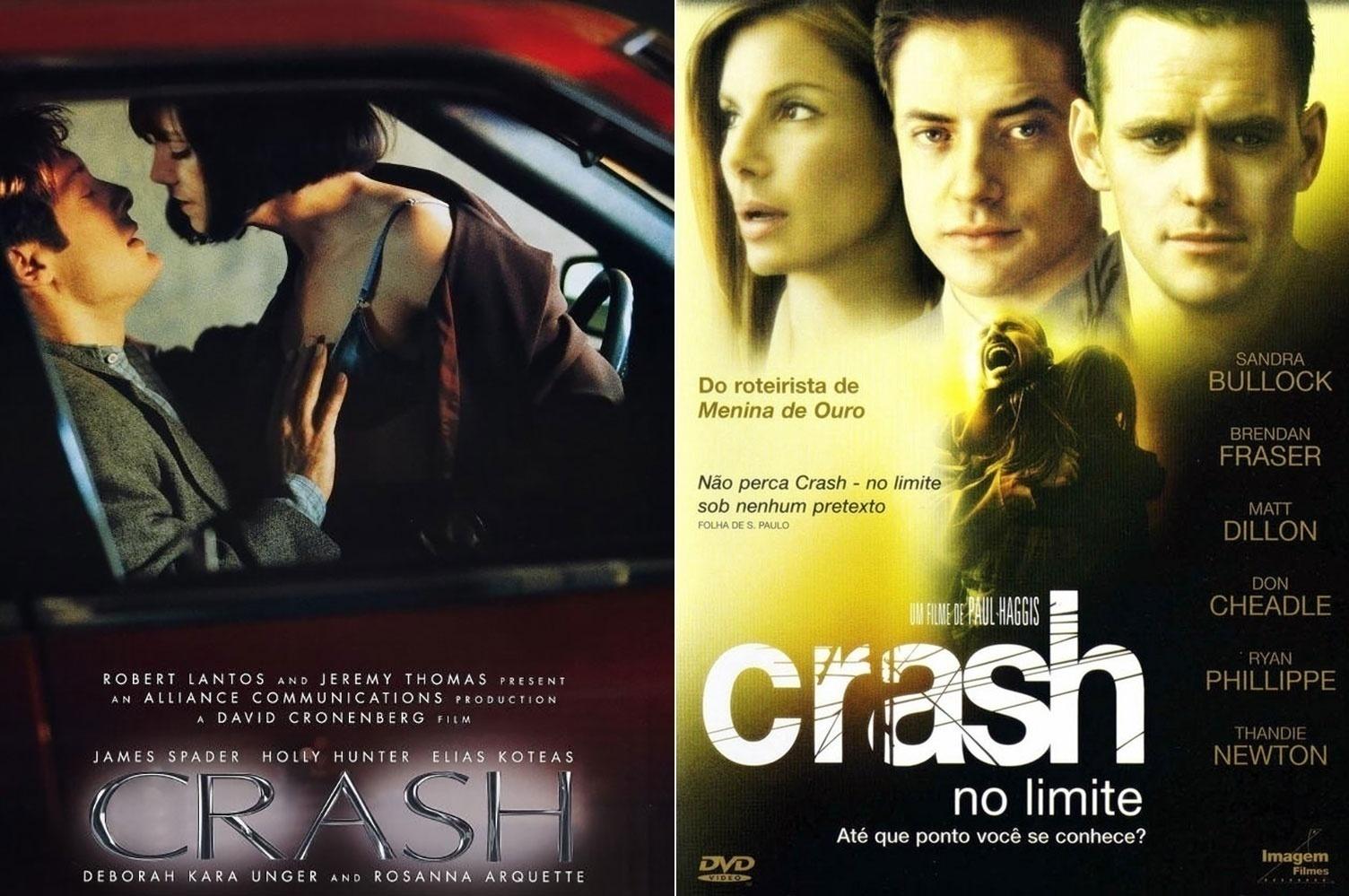 Ambos os filmes "Crash" são dramas psicológicos. O primeiro, de 1996, foi dirigido pelo canadense David Cronenberg em uma história baseada no romance de 1973 de J.G. Ballard. O segundo, de 2004, ganhou o Oscar de melhor filme em 2006 e mostra como a vida de diversos personagens estão conectadas após um acidente de carro. - Divulgação