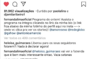 Fernanda Lima rebate fã - Reprodução/Instagram - Reprodução/Instagram