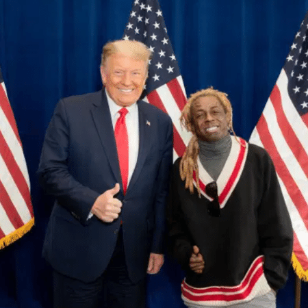 Lil Wayne demonstrou apoio a Donald Trump nas últimas eleições presidenciais dos Estados Unidos - Reprodução / Twitter