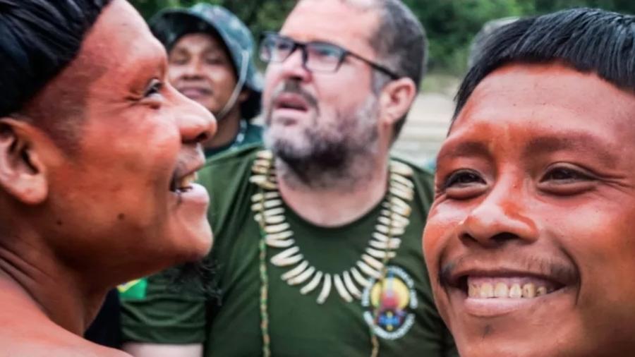 O indigenista Bruno Pereira (ao centro) vinha sofrendo ameaças por combater invasões a território - Bruno Jorge/Funai