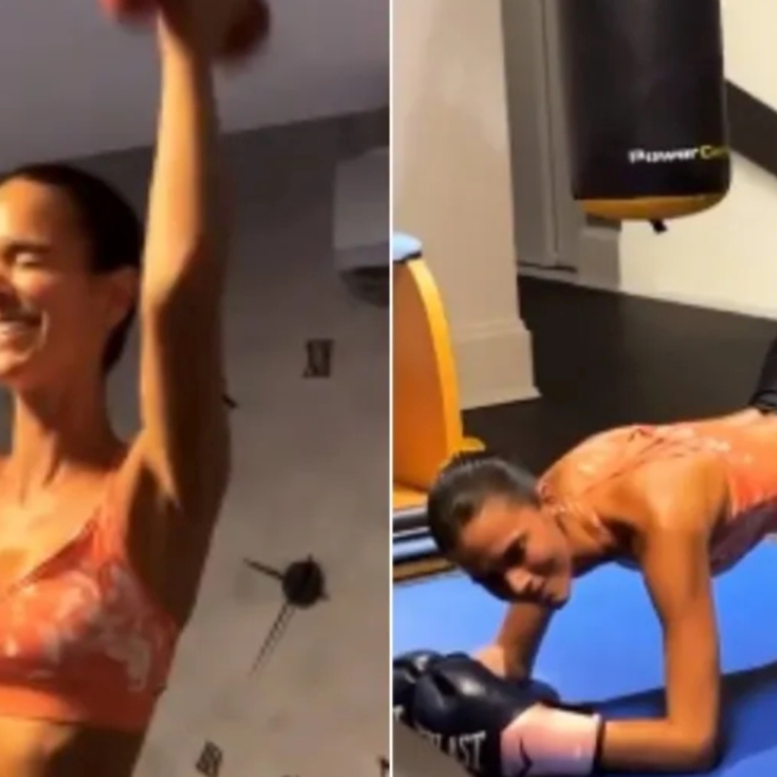 Bruna Marquezine exibe treino intenso após três semanas sem malhar