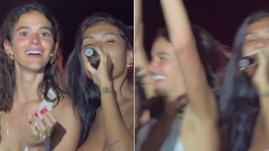 Bruna Marquezine durante festa em Fernando de Noronha