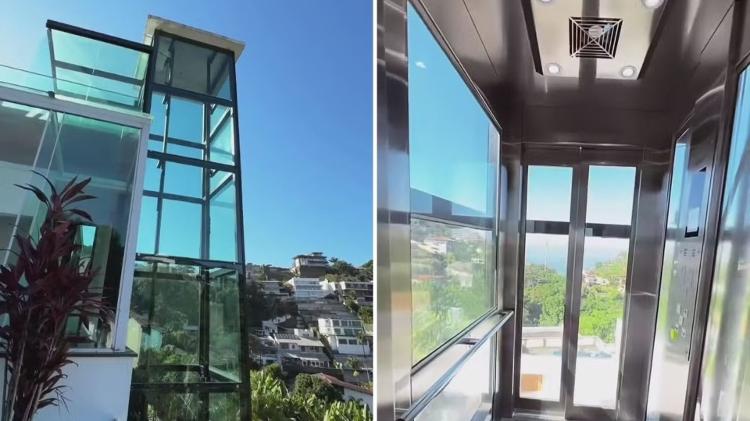 Casa de Orochi tem elevador com vista para o mar 