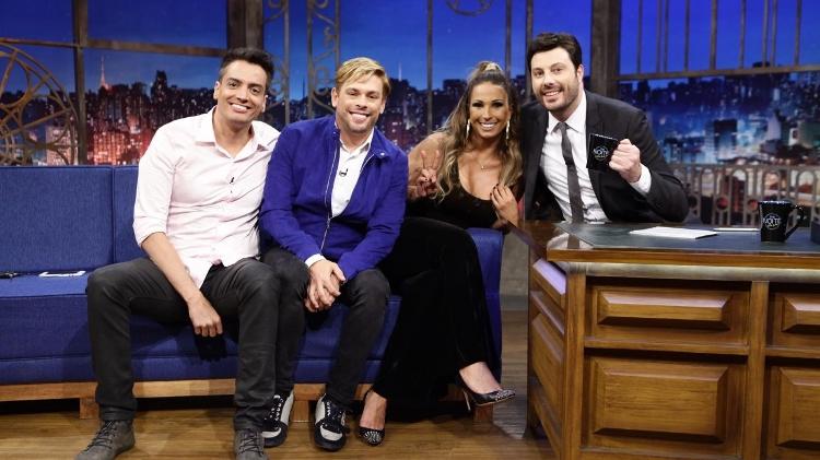 Leo Dias, Bruno Chateaubriand, Valesca Popozuda e Danilo Gentili no "The Noite" - Divulgação/SBT - Divulgação/SBT