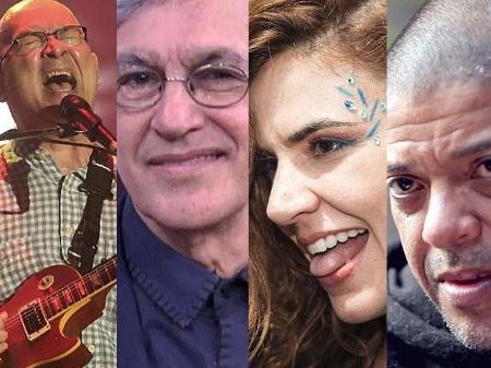 Paralamas, Caetano Veloso, Mariana Aydar, KL Jay e Xuxa estão entre as atrações confirmadas da 14ª Virada Cultural - Montagem UOL