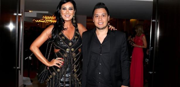 Helen Ganzarolli e Cesar Kuratomi no aniversário de Mara Maravilha - Tiago Duran/AgNews - Tiago Duran/AgNews
