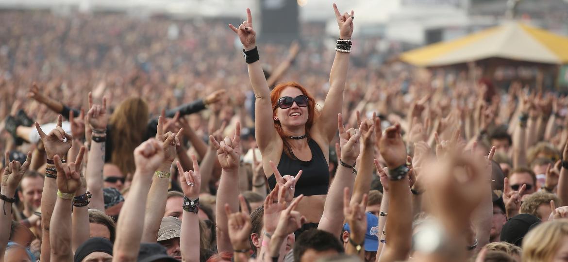 Cena do Wacken Open Air, festival alemão de heavy metal que acontece no verão europeu, em 2014 - Getty Images
