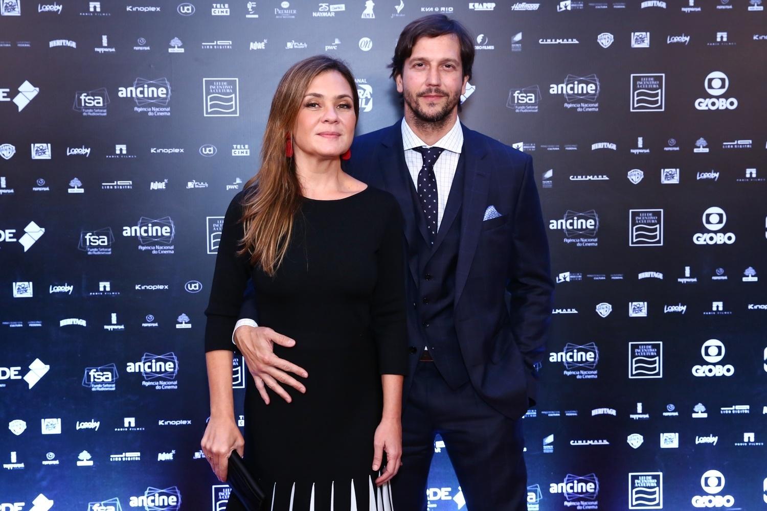 Adriana Esteves e Vladimir Brichta prestigiam "Grande Prêmio de Cinema Brasileiro 2018" no Rio. Vladimir venceu na categoria melhor ator por sua atuação em "Bingo"  - Roberto Filho/Brazil News