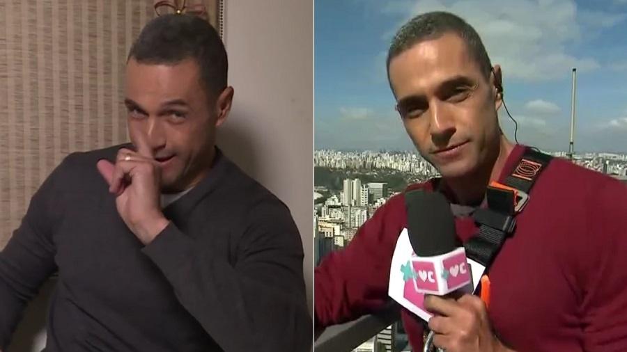 Fabrício Battaglini, repórter do "Mais Você", apareceu com aliança no dia 24 de setembro e sem anel no dia 19 - Montagem/UOL/Reprodução/TV Globo