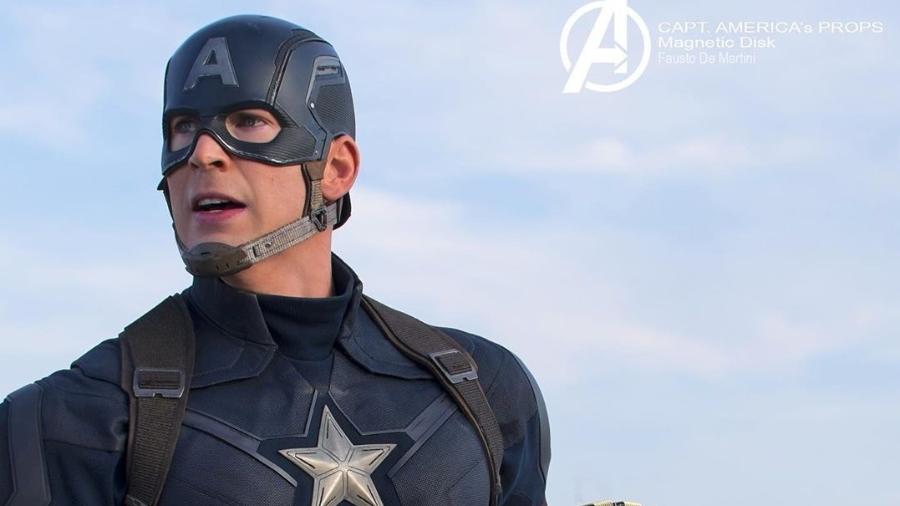 Chris Evans como Capitão América, portando seu valioso escudo - Reprodução/Instagram