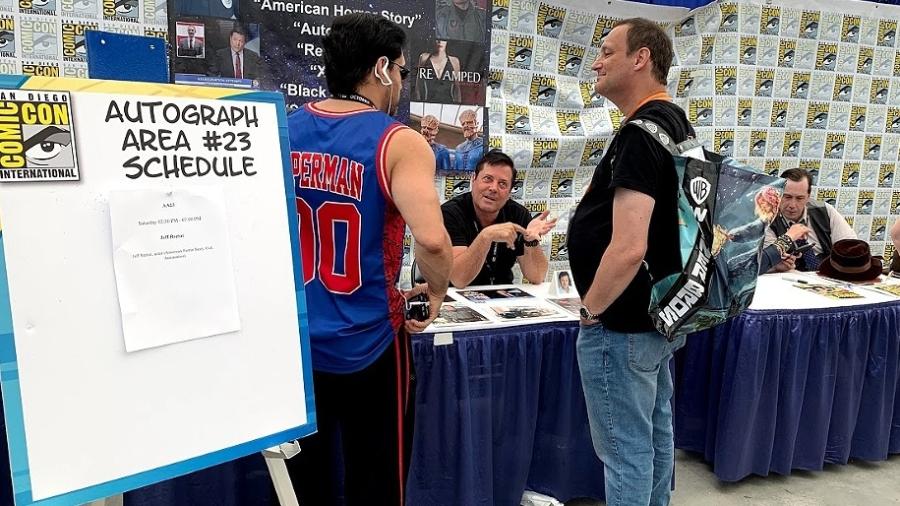 Jeff Rector, ator de pequenos papéis em Hollywood, vende autógrafos na San Diego Comic-Con - Renan Martins Frade/UOL