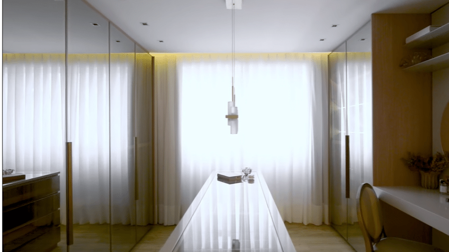 Vista de dentro do closet - Reprodução/Youtube/Casa Vogue Brasil
