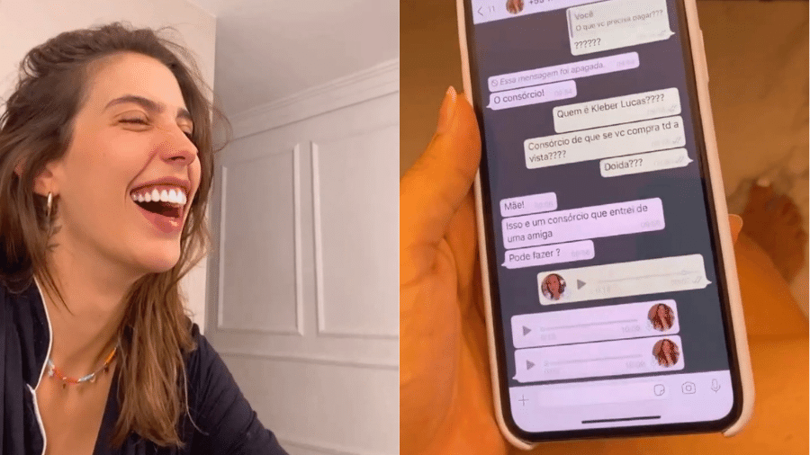 Gabi Brandt se divertiu ao mostrar reação inusitada de homem ao ter golpe do WhatsApp descoberto - Reprodução/Instagram/@gabibrandt