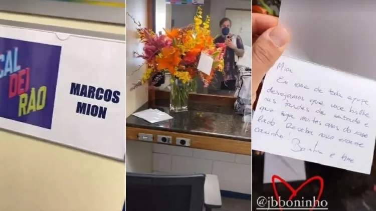 Mion recebe flores e uma carta de Boninho no camarim - Reprodução/Instagram - Reprodução/Instagram