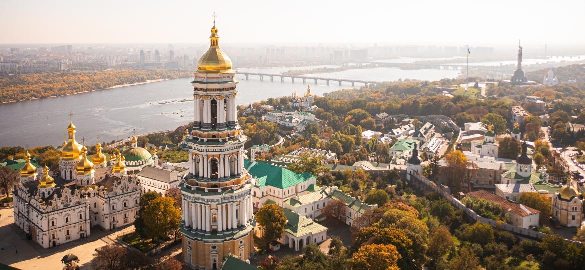 Vista de Kiev, na Ucrânia, em foto de outubro de 2021 - Getty Images