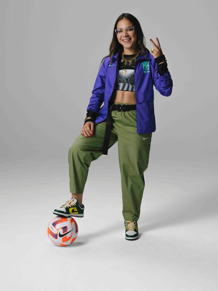 Pamela Rosa na divulgação do uniforme da seleção brasileira feminina - Divulgação/Nike - Divulgação/Nike