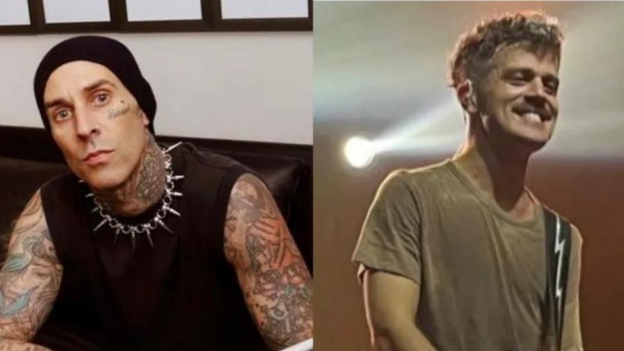 Travis Barker se irrita com Diego Miranda, vocalista do Scracho - Reprodução/Instagram