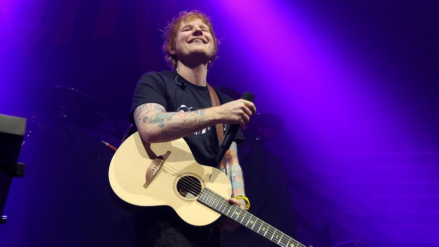 Ed Sheeran, durante apresentação em Londres no dia 9 de dezembro de 2023