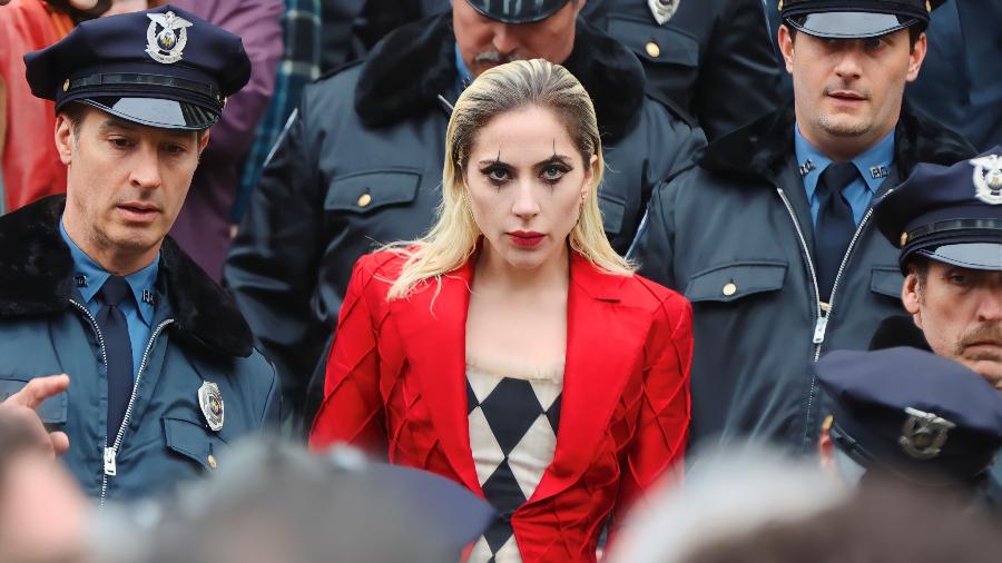 Lady Gaga nas gravações de 'Coringa: Delírio a Dois'