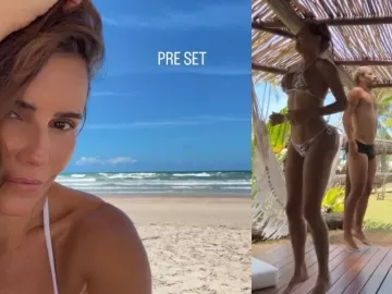 Deborah Secco mostra treino de biquíni: 'Doeu, mas está feito'